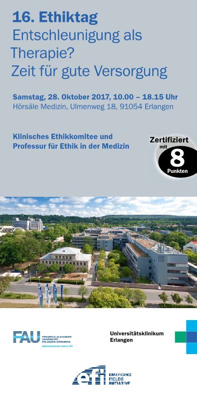 Zum Artikel "16. Ethiktag des Klinischen Ethikkomitees am 28.10.2017"