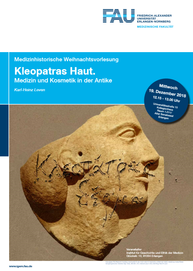 Zum Artikel "Medizinhistorische Weihnachtsvorlesung – Kleopatras Haut"